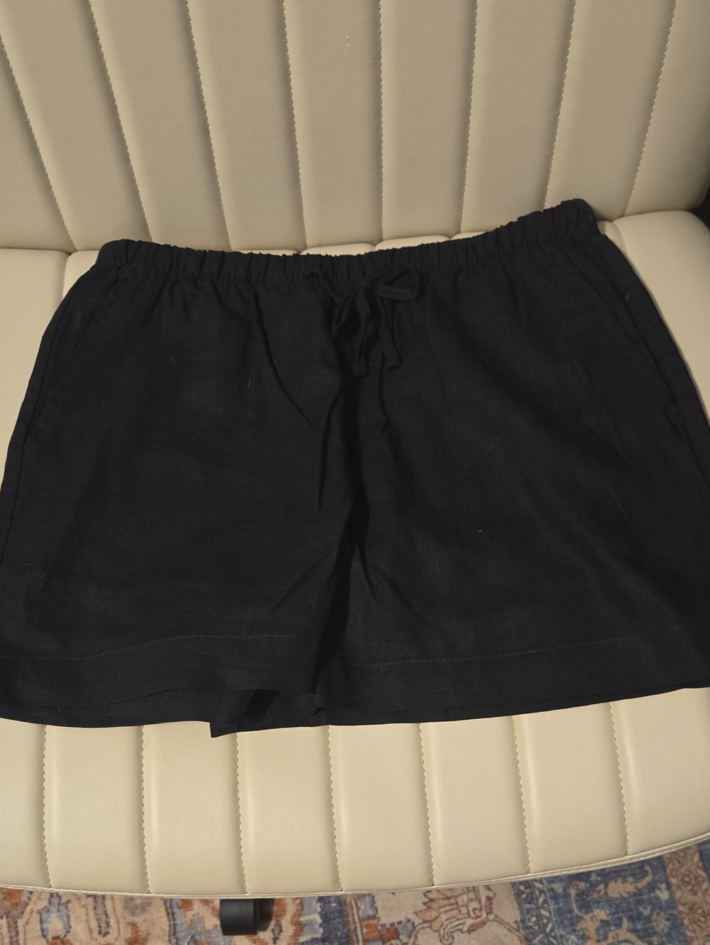 GAP Black Linen Pull-On Shorts